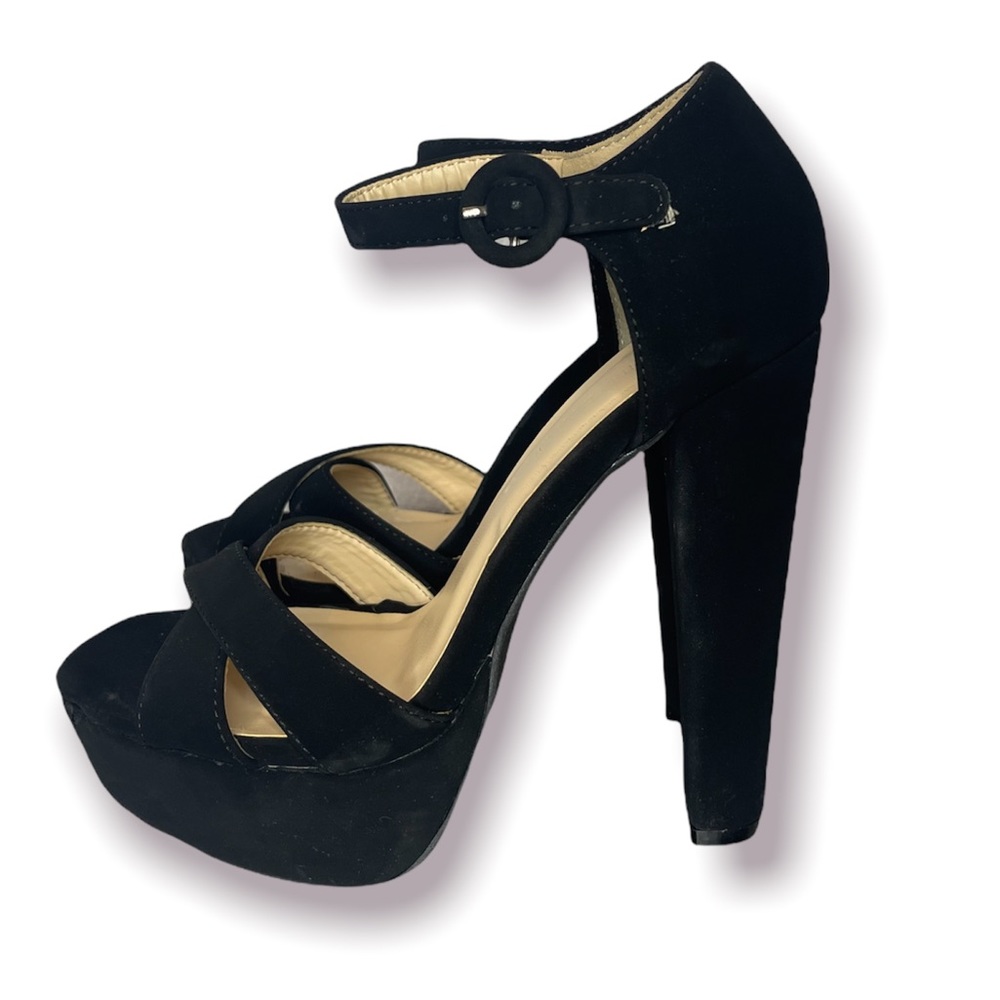 PLATFORM HEELS - BLACK - CRISS CROSS ✨